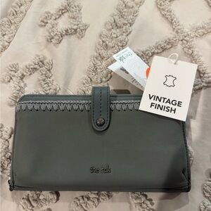 The Sak Charcoal Wallet with Vintage Finish